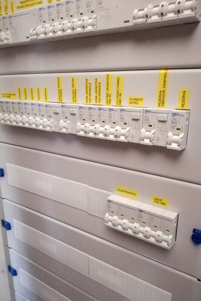 Elektroinstalace a kabelové trasy rodinný dům Pardubice